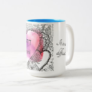 Tasse 2 Couleurs Daf Yomi cite "Ce n'est pas difficile"