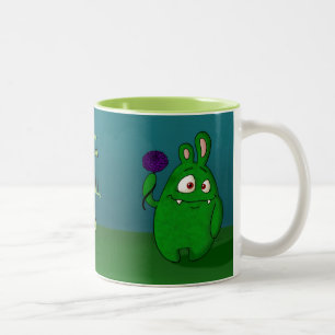 Tasse 2 Couleurs Dahlia le monstre w/quote