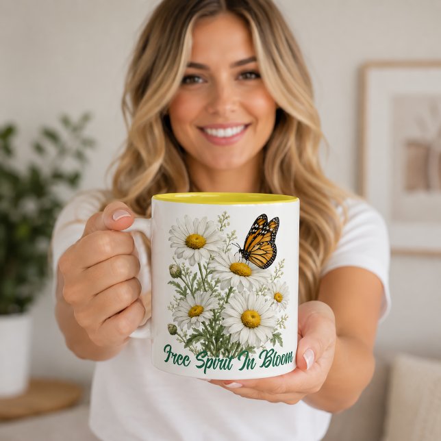 Tasse 2 Couleurs Daisy & Butterfly Bloom (Créateur téléchargé)