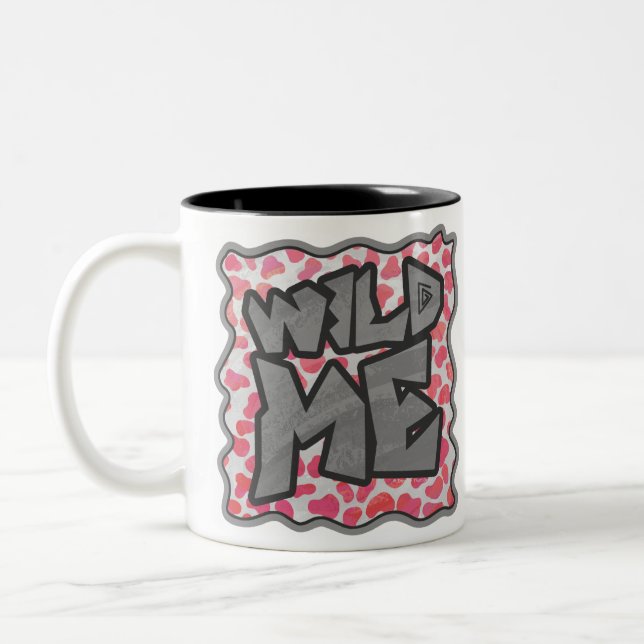 Tasse 2 Couleurs Dalmatie rose et blanc Wid Me (Gauche)