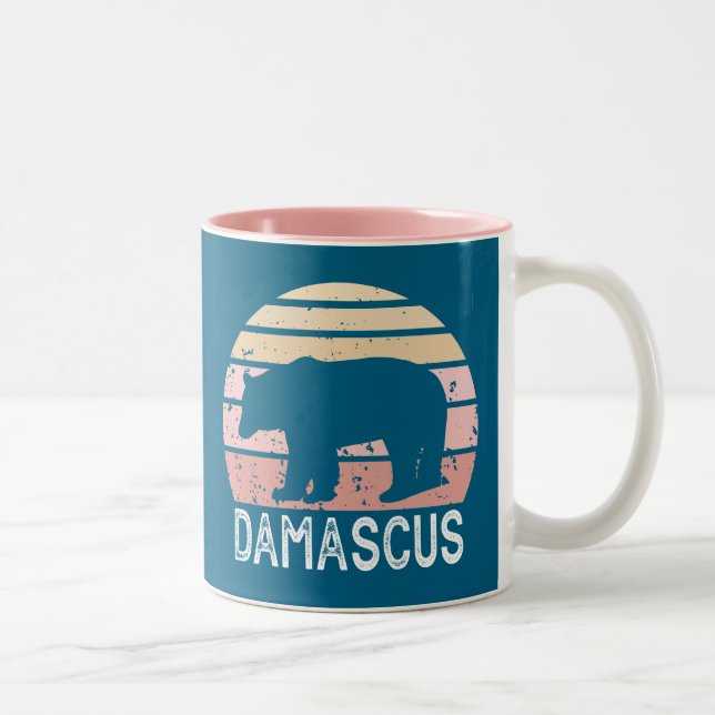 Tasse 2 Couleurs Damas Virginia Retro Bear (Droit)