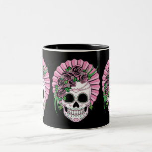 Tasse 2 Couleurs Dame Crâne de Sucre