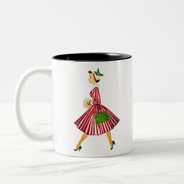 Tasse 2 Couleurs dame de noël (Gauche)