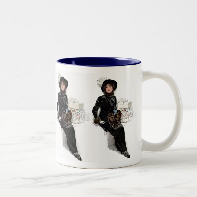 Tasse 2 Couleurs Dame en noir (Droit)