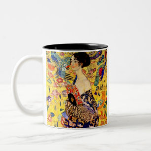 Tasse 2 Couleurs Dame Gustav Klimt avec ventilateur
