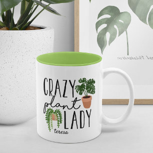 Tasse 2 Couleurs Dame Plante folle   Amoureux des Plantes personnal