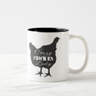 Tasse 2 Couleurs Dame Poulet Folle
