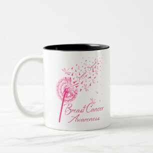 Tasse 2 Couleurs Dandelion Guerrier Soutien Escadron Cancer du sein
