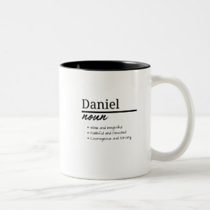 Tasse 2 Couleurs Daniel, Garçon Nom Personnalisé Définition