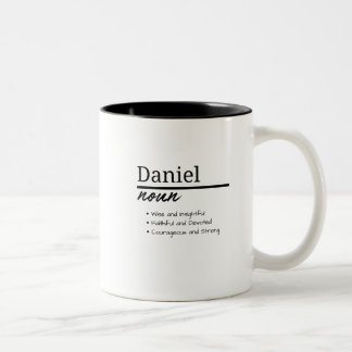 Tasse 2 Couleurs Daniel, Garçon Nom Personnalisé Définition