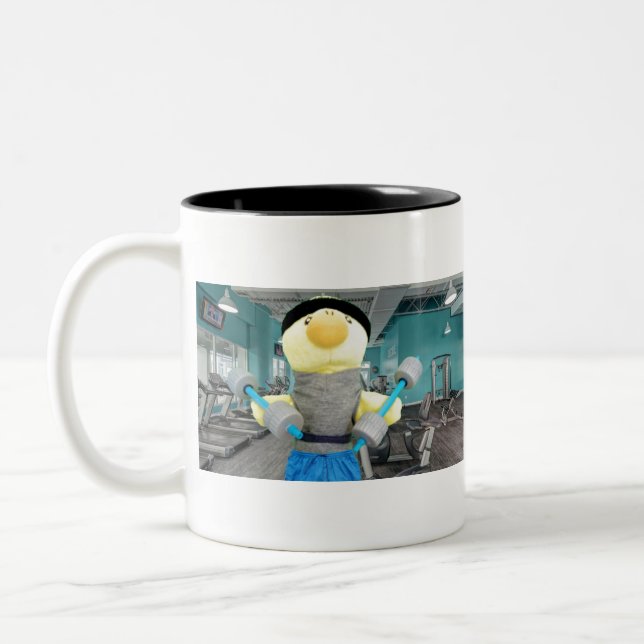 Tasse 2 Couleurs Danny Duck au gymnase (Gauche)