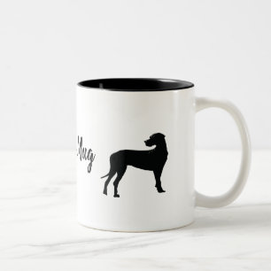 Tasse 2 Couleurs Danois Noir, Gros Chien