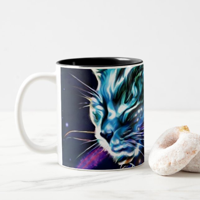 Tasse 2 Couleurs Dans Les Étoiles (Avec donut)