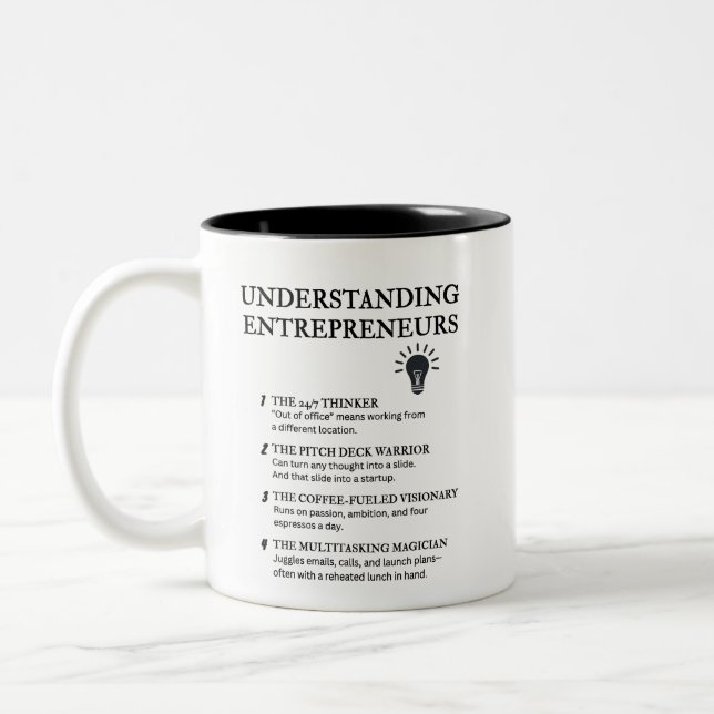 Tasse 2 Couleurs Dans l'esprit d'un entrepreneur (Gauche)