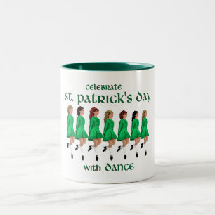 Tasse 2 Couleurs Danse à claquettes irlandaise célèbre la Saint-Pat