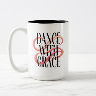 Tasse 2 Couleurs Danse avec grâce danseuse moderne minimaliste
