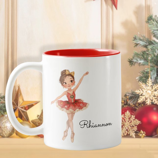 Tasse 2 Couleurs Danse de Fille du Ballet de Noël (Créateur téléchargé)