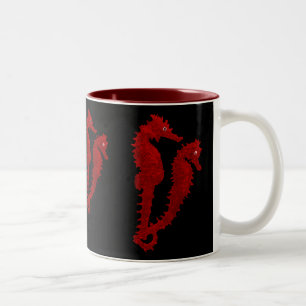 Tasse 2 Couleurs Danse des hippocampes (rouges)