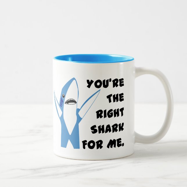 Tasse 2 Couleurs Danse du requin gauche Valentine (Droit)