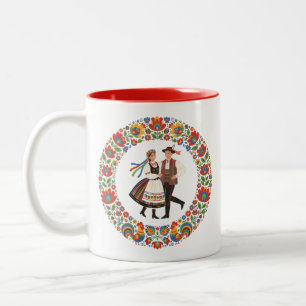 Tasse 2 Couleurs Danse folklorique polonaise Wycinanki