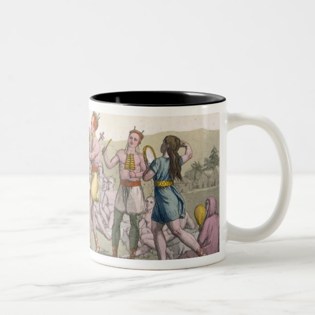 Tasse 2 Couleurs Danse indienne canadienne le soir (engra de (Droit)