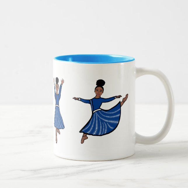 Tasse 2 Couleurs Danseur Diamant Bleu #1 (Droit)