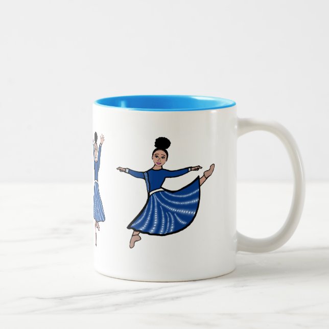 Tasse 2 Couleurs Danseur Diamant Bleu #2 (Droit)