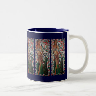 Tasse 2 Couleurs Danseur Du Ventre Turc Avec Arrière-Groupe D'Art T