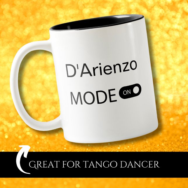 Tasse 2 Couleurs D'Arienzo mode sur Tanguero Tango Danseur drôle (Créateur téléchargé)