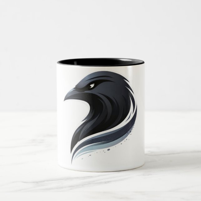 Tasse 2 Couleurs Dark Bird Art (Centre)