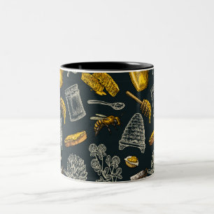 Tasse 2 Couleurs Dark Honey Bee Bee Beehive
