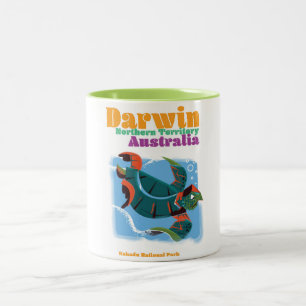 Tasse 2 Couleurs Darwin, Territoire du Nord Australie affiche de vo