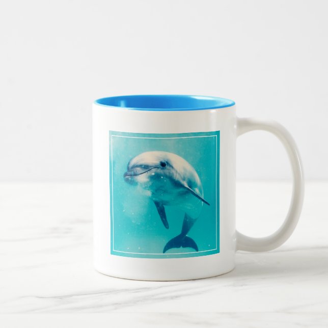 Tasse 2 Couleurs Dauphin de Bottlenosed sous-marin (Droit)