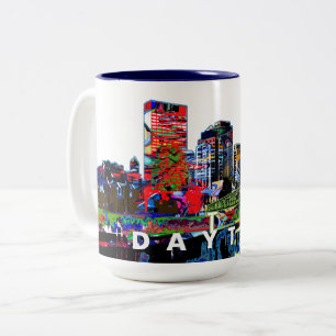 Tasse 2 Couleurs Dayton, Ohio en graffiti