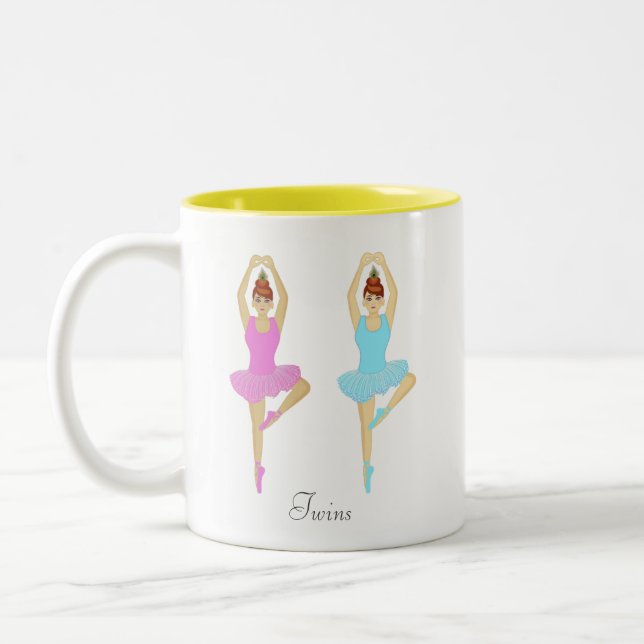 Tasse 2 Couleurs De beaux danseurs de ballet jumeaux (Gauche)
