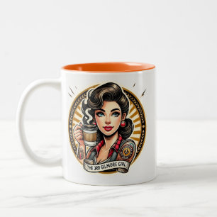 Tasse 2 Couleurs De belles femmes fortes qui aiment le café