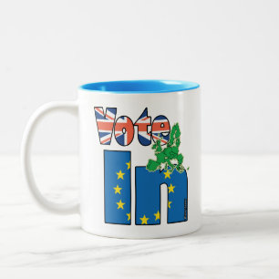 Tasse 2 Couleurs De vote UE dedans (restez) - - référendum