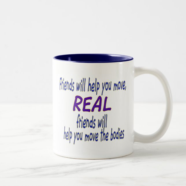 Tasse 2 Couleurs De vrais amis (Droit)