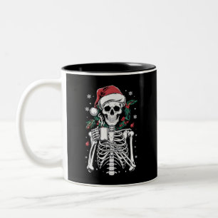 Tasse 2 Couleurs Décès dans le squelette de Noël Café Lover cadeau