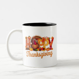 Tasse 2 Couleurs Déchets de bon thanksgiving Automne