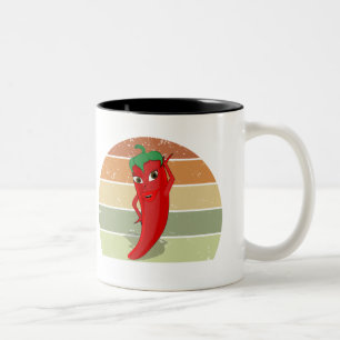 Tasse 2 Couleurs Déchiré Retro Sunset Hot Pepper Diva Dessin