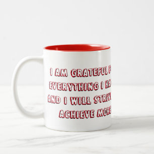 Tasse 2 Couleurs Déclaration positive et positive