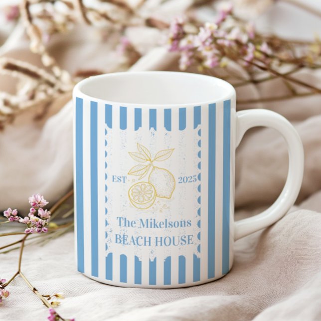 Tasse 2 Couleurs Déco personnalisée de la maison de plage Lemon Bea (Créateur téléchargé)