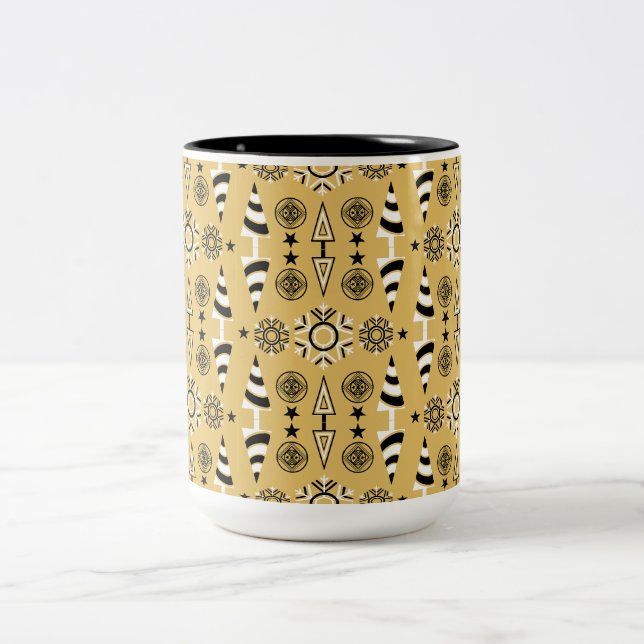 Tasse 2 Couleurs Décor de Noël Art Nouveau (Centre)