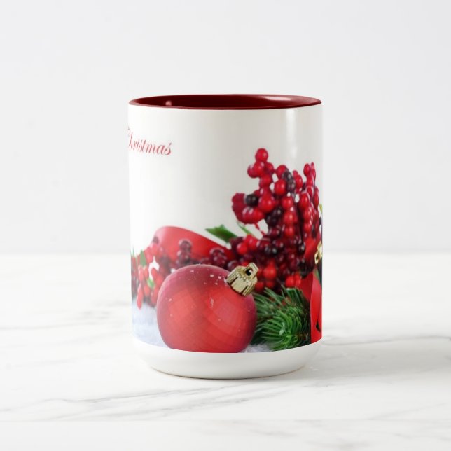 TASSE 2 COULEURS ****DÉCOR DE NOËL POUR VOUS*** (Centre)