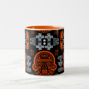 Tasse 2 Couleurs Décor intérieur inca Aztec