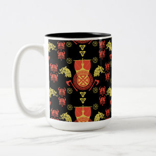 Tasse 2 Couleurs Décor maison scandinave Viking Norsemen