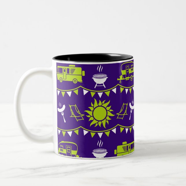 Tasse 2 Couleurs Décoration de camping-caravane (Gauche)