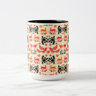 Tasse 2 Couleurs Décoration intérieure Otomi mexicaine