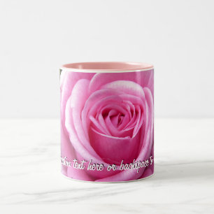 Tasse 2 Couleurs Décoration Rose personnalisée pour la Coupe de caf